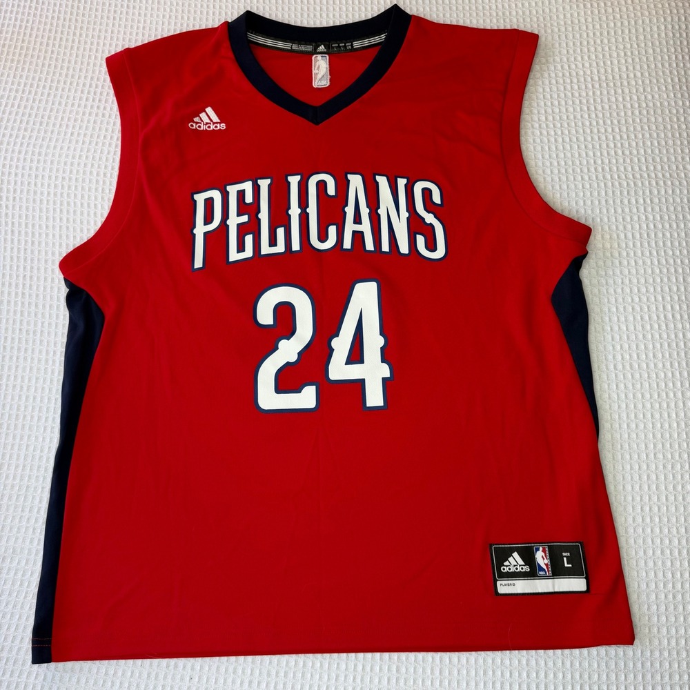 Adidas New Orleans Pelicans Buddy Hield 24 NBA Jersey Mens Large Red 7818A 14